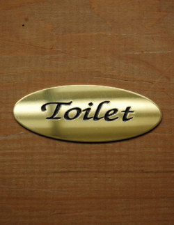 DIYグッズ ドアプレート 真鍮製トイレットプレート　ドアプレート（Toilt）