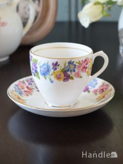 アンティーク雑貨 アンティーク食器 英国のアンティーク食器、ダッチェス(MEADOWSWEET )のカップ&ソーサー