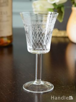 アンティーク雑貨 アンティーク食器 PALL MALL社「レディ・ハミルトン」シリーズのグラス、イギリスのアンティークグラス