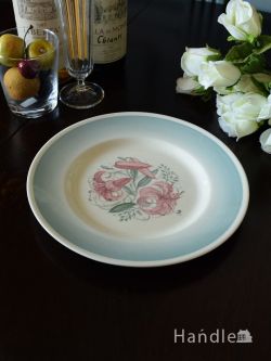 アンティーク雑貨 アンティーク食器 スージークーパー(Susie Cooper)のタイガーリリー、アンティーク食器のディナープレート23cm