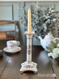 アンティーク雑貨 キャンドルスタンドアンティーク コールポート(COALPORT)のMING ROSEシリーズ、英国ビンテージボーンチャイナのキャンドルスタンド