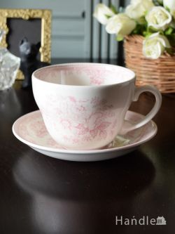インテリア雑貨 紅茶カップ 英国輸入雑貨　バーレイ社のカップ＆ソーサー430ml（ピンクアジアティックフェザンツ）