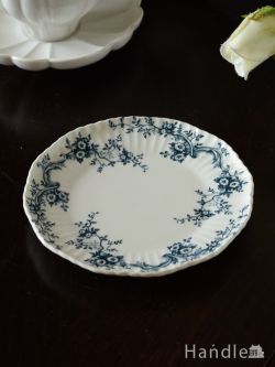 インテリア雑貨 プレート皿 フランスアンティーク調のおしゃれな食器、スタジオエムのプレート(オードリー・インディゴ・15cm)