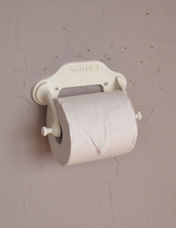 DIYグッズ トイレットペーパーホルダー レトロなデザイン、無垢材の真鍮製ペーパーホルダー(アンティークホワイト)フタ無し