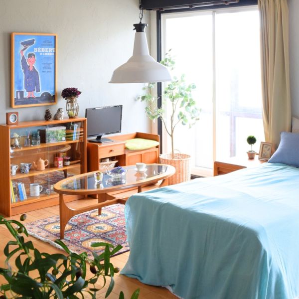 一人暮らしにピッタリの北欧スタイルの寝室