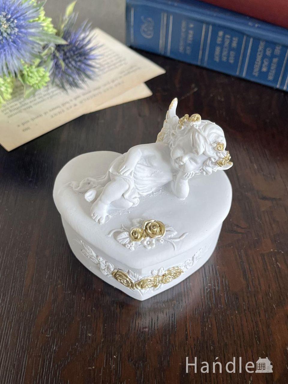 フレンチスタイルのアクセサリー箱、 ハートの形のエンジェルアクセサリーボックス (n21-114)