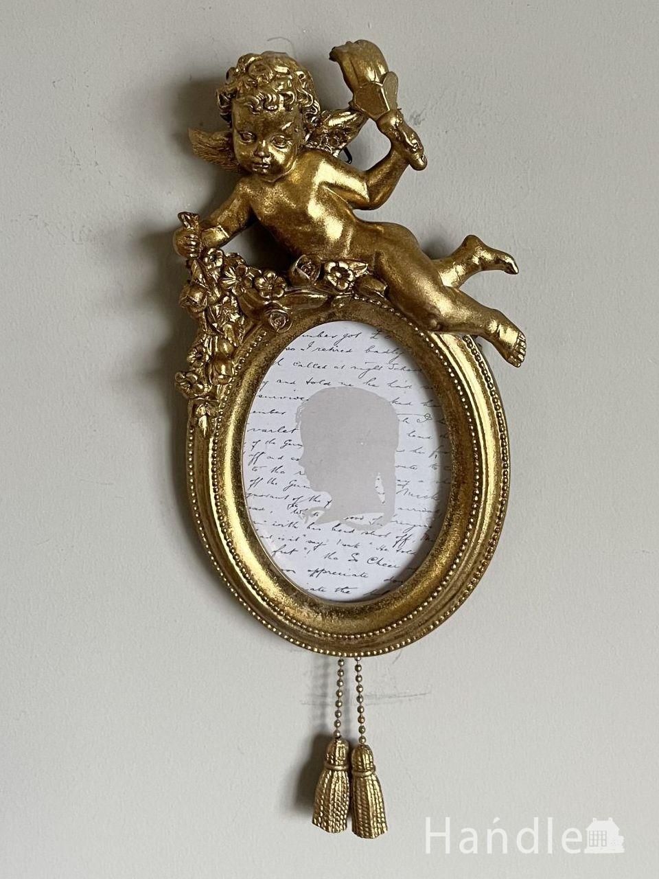 天使が可愛い壁かけフレーム、フランス風のタッセル付きフォトフレーム (n20-365)