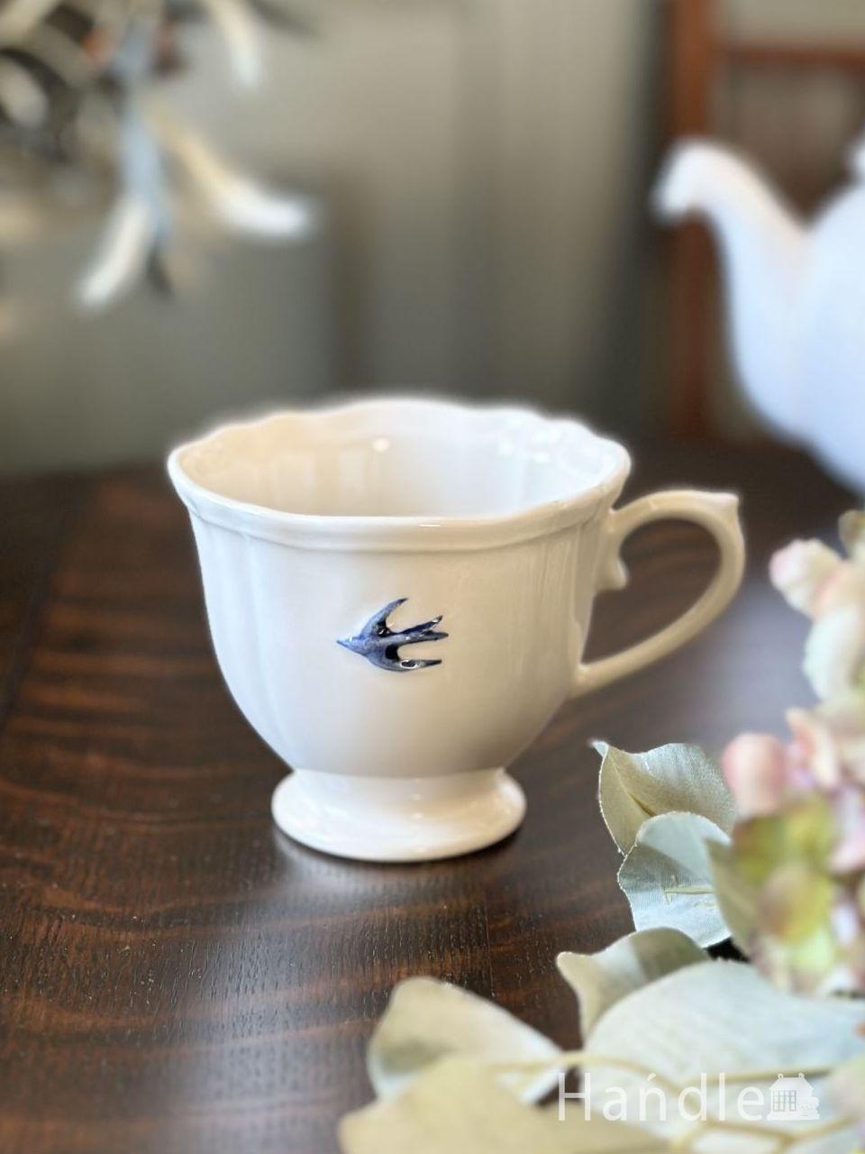 フランスアンティーク調のおしゃれな食器、スタジオエMアーリーバードのティーカップ (n22-297)